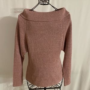 Pink Raglan Sleeve Silk Sweater